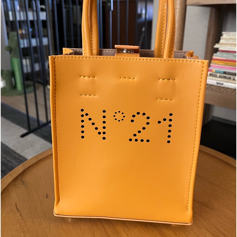N21 Yellow Leather Mini Shopper - Picture 8 of 8